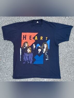 Heart Brigade Tour T-Shirt 1990 Vintage Band Rock Tee Screen Stars Canada Large